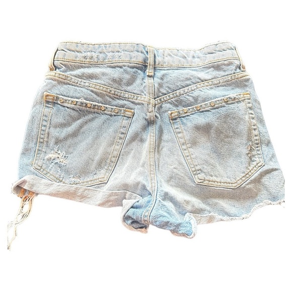 Zara Denim Shorts Gemstone Rhinestone Bejeweled
Studs Distressed - Picture 3 of 7